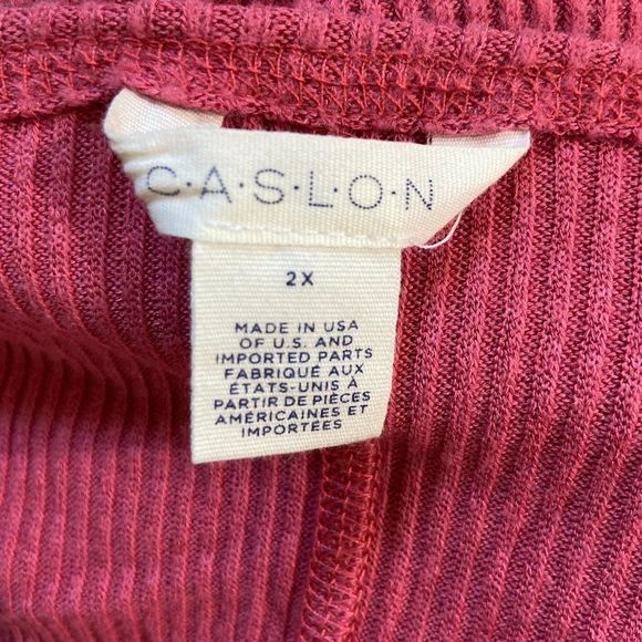 NWT CASLON Pink‎ V Neck Cross Over Long Sleeve Shir - Picture 6 of 8